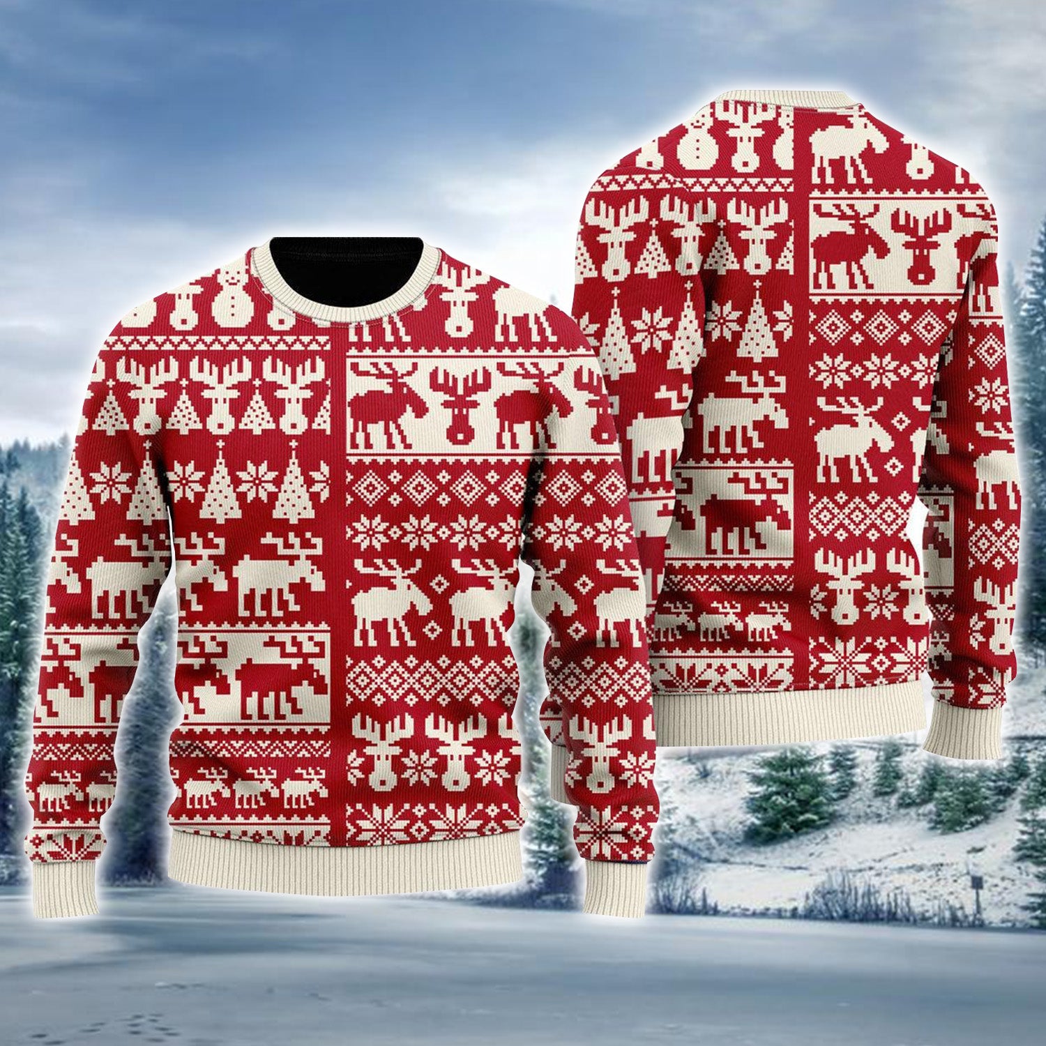 Redmas Fancy Ugly Sweater For Men & Women, Perfect Outfit For Christmas New Year Autumn Winter