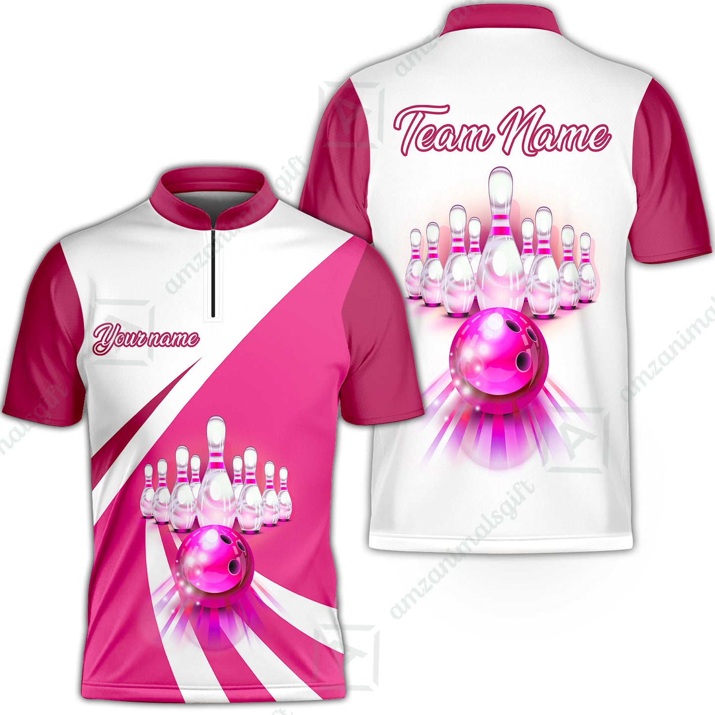 Bowling Customized Jersey White Green Shirt Rolling Bowling Tenpin Jersey Shirt, Outfit For Bowlers, Bowling Team