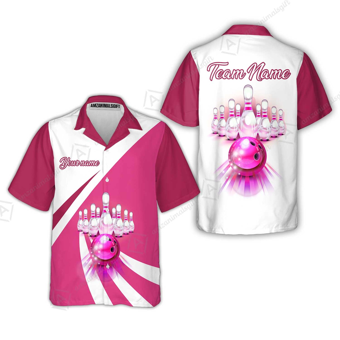 Bowling Customized Jersey White Green Shirt Rolling Bowling Tenpin Jersey Shirt, Outfit For Bowlers, Bowling Team