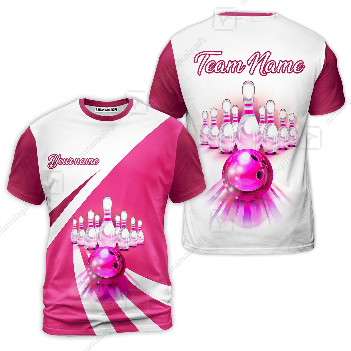 Bowling Customized Jersey White Green Shirt Rolling Bowling Tenpin Jersey Shirt, Outfit For Bowlers, Bowling Team