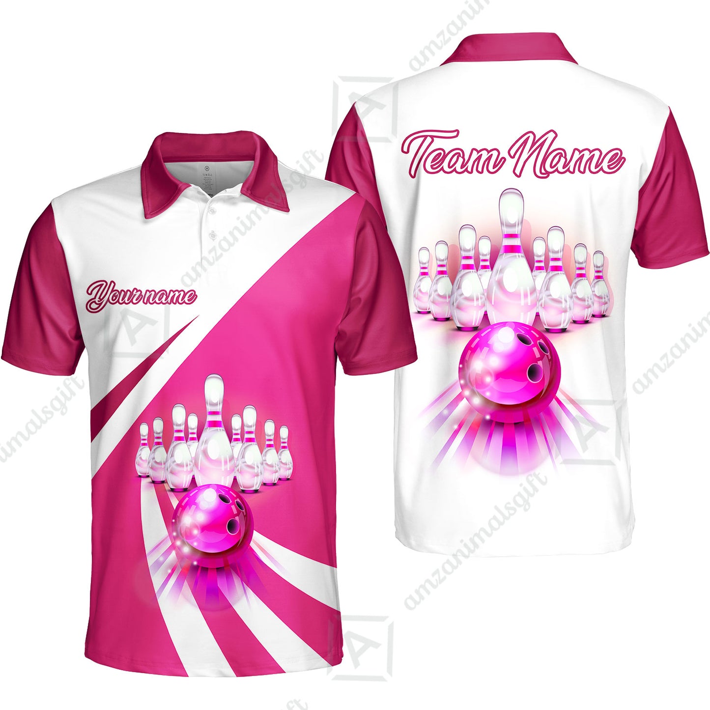 Bowling Customized Jersey White Green Shirt Rolling Bowling Tenpin Jersey Shirt, Outfit For Bowlers, Bowling Team