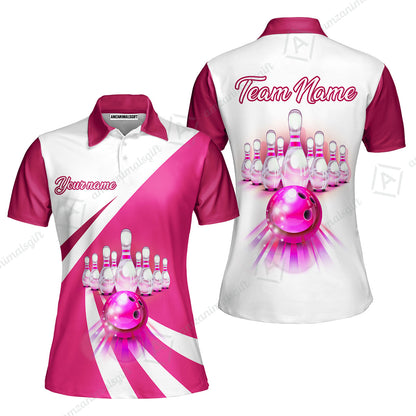Bowling Customized Jersey White Green Shirt Rolling Bowling Tenpin Jersey Shirt, Outfit For Bowlers, Bowling Team