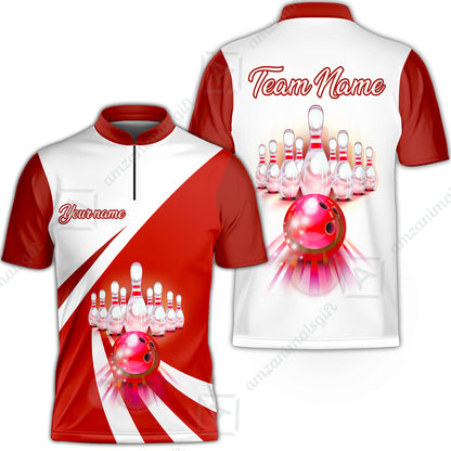 Bowling Customized Jersey White Green Shirt Rolling Bowling Tenpin Jersey Shirt, Outfit For Bowlers, Bowling Team