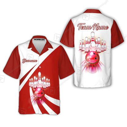 Bowling Customized Jersey White Green Shirt Rolling Bowling Tenpin Jersey Shirt, Outfit For Bowlers, Bowling Team