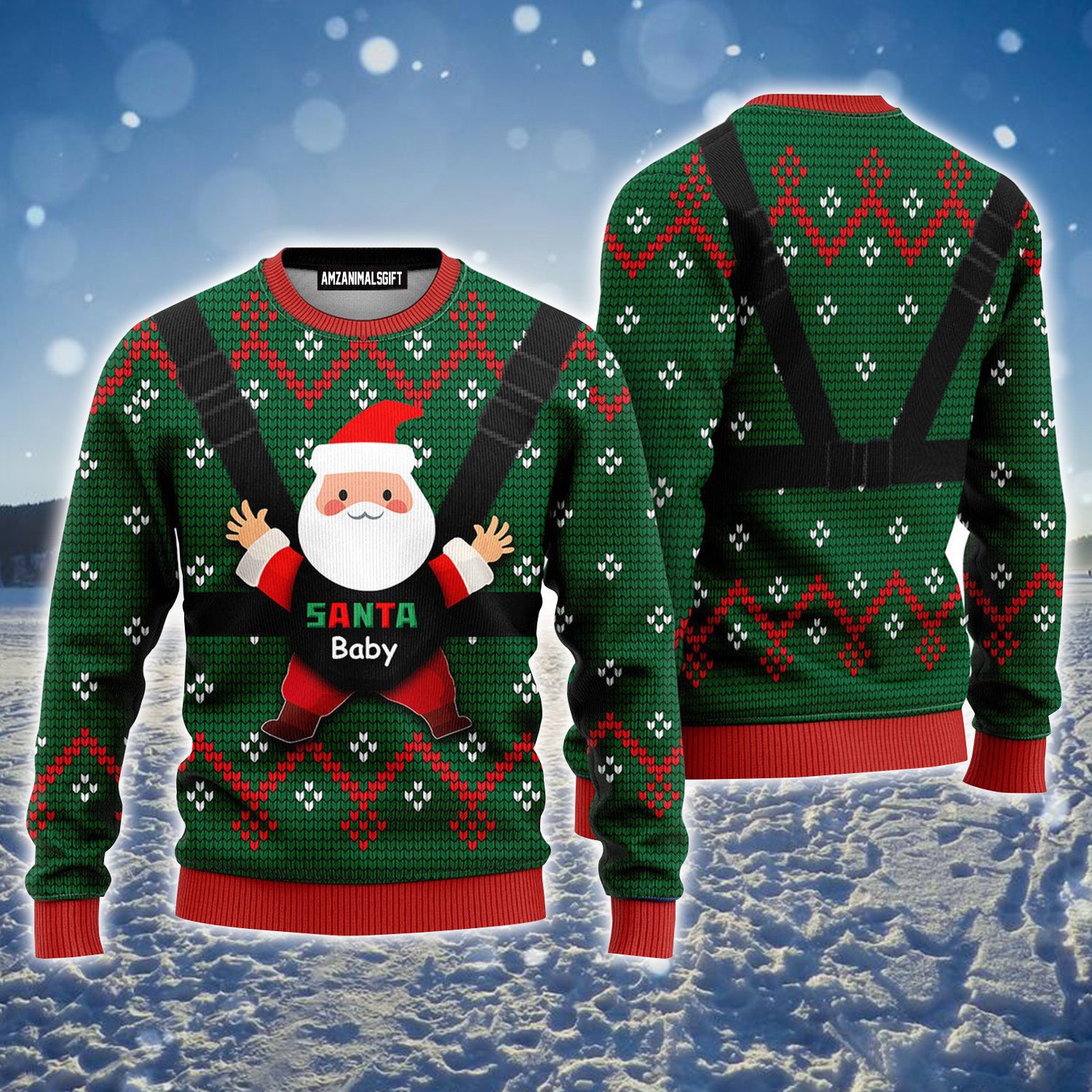 Santa Baby Ugly Christmas Sweater For Men & Women, Perfect Outfit For Christmas New Year Autumn Winter