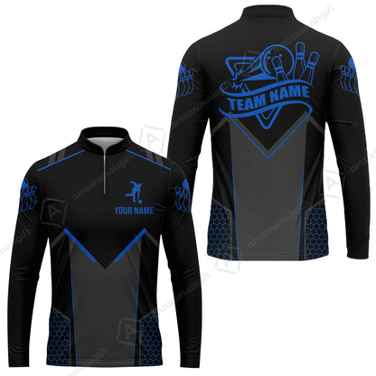 Customized Bowling Jersey Shirt, Bowling Esports Pattern Short Sleeve Jersey For Men Women Bowlers