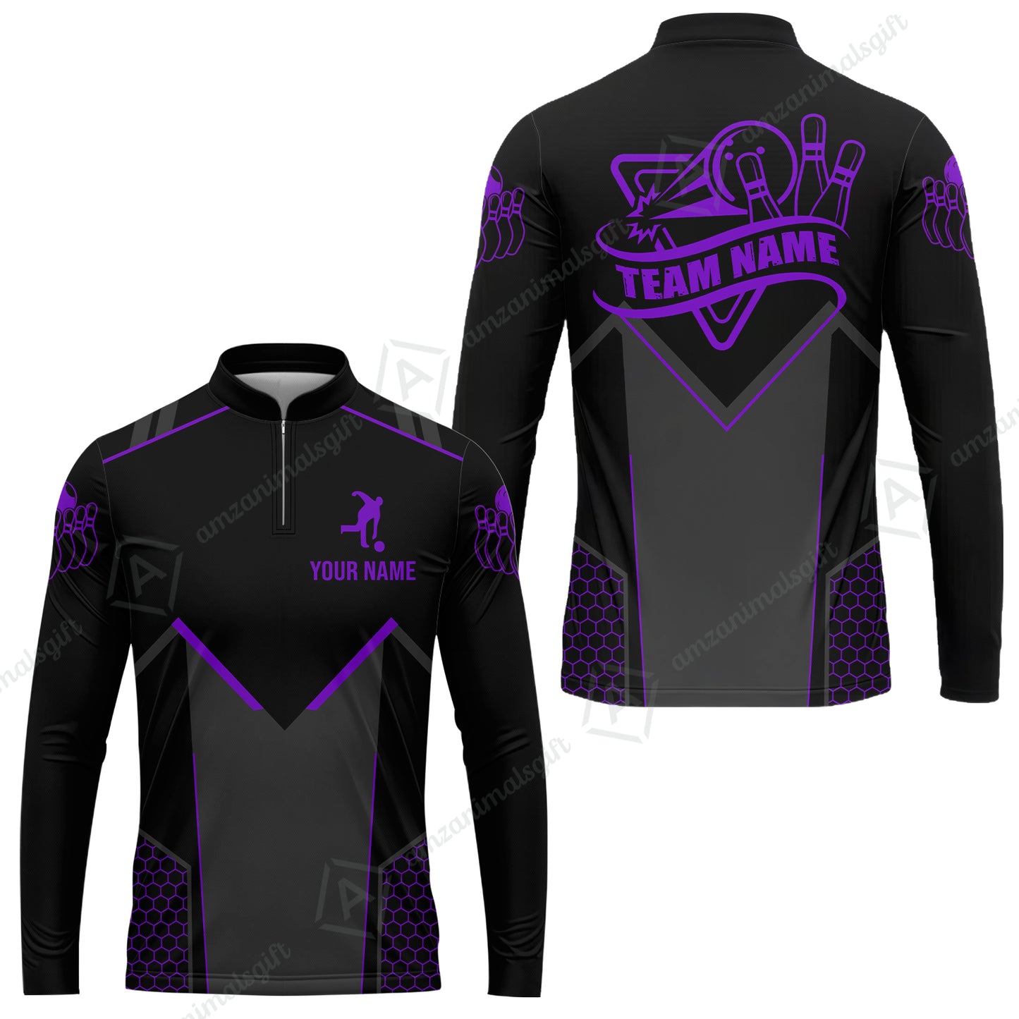 Customized Bowling Jersey Shirt, Bowling Esports Pattern Short Sleeve Jersey For Men Women Bowlers