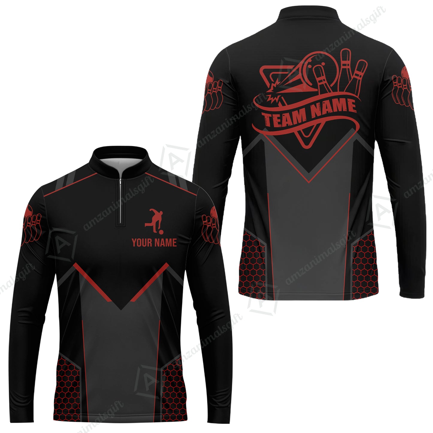 Customized Bowling Jersey Shirt, Bowling Esports Pattern Short Sleeve Jersey For Men Women Bowlers