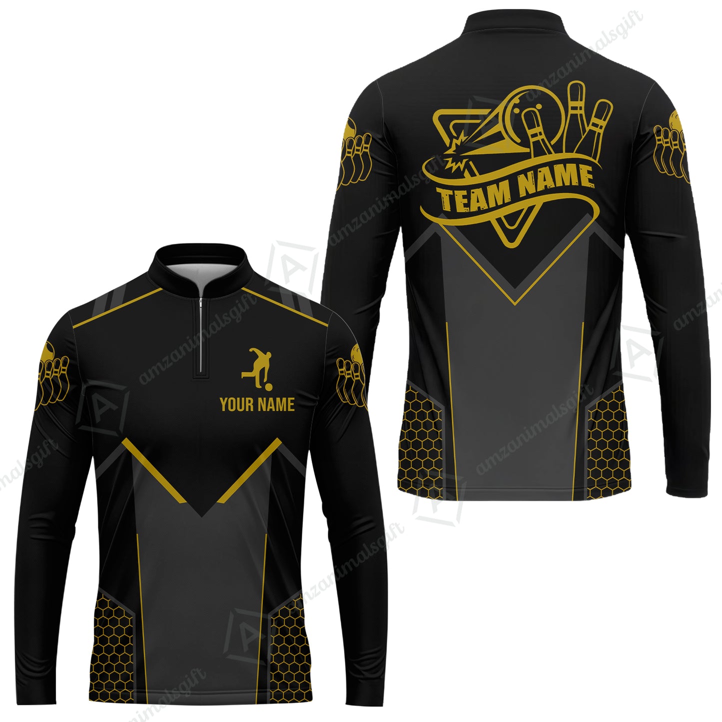 Customized Bowling Jersey Shirt, Bowling Esports Pattern Short Sleeve Jersey For Men Women Bowlers