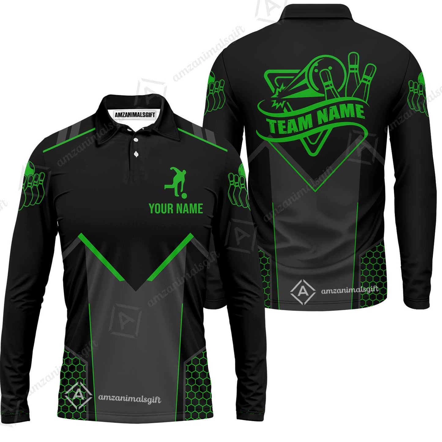 Customized Bowling Jersey Shirt, Bowling Esports Pattern Short Sleeve Jersey For Men Women Bowlers