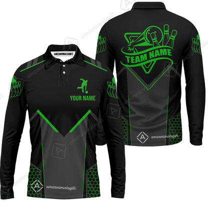 Customized Bowling Jersey Shirt, Bowling Esports Pattern Short Sleeve Jersey For Men Women Bowlers