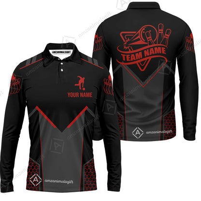 Customized Bowling Jersey Shirt, Bowling Esports Pattern Short Sleeve Jersey For Men Women Bowlers