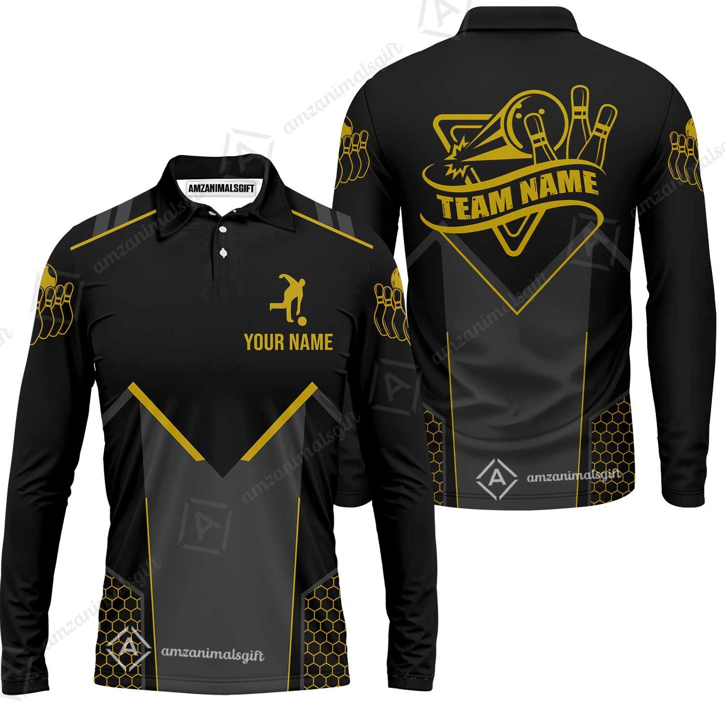 Customized Bowling Jersey Shirt, Bowling Esports Pattern Short Sleeve Jersey For Men Women Bowlers