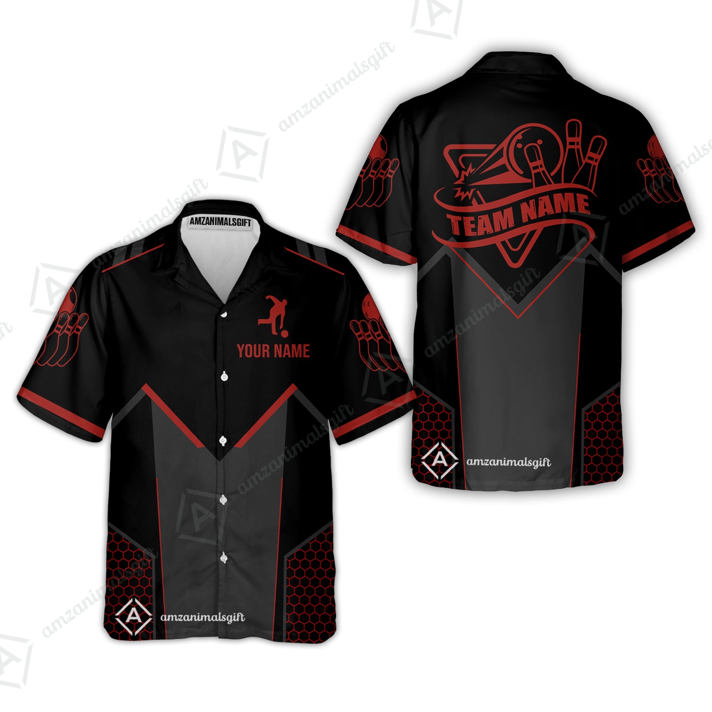 Customized Bowling Jersey Shirt, Bowling Esports Pattern Short Sleeve Jersey For Men Women Bowlers