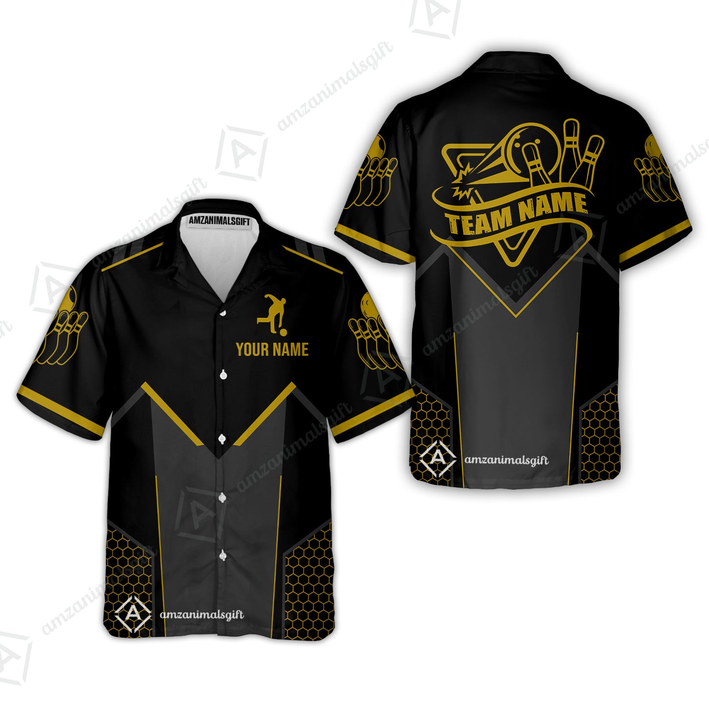 Customized Bowling Jersey Shirt, Bowling Esports Pattern Short Sleeve Jersey For Men Women Bowlers