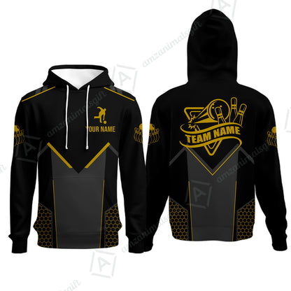 Customized Bowling Jersey Shirt, Bowling Esports Pattern Short Sleeve Jersey For Men Women Bowlers