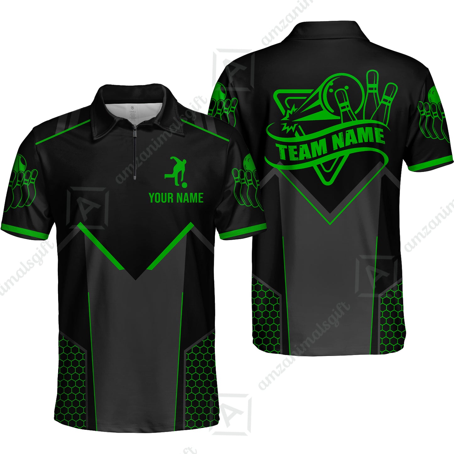 Customized Bowling Jersey Shirt, Bowling Esports Pattern Short Sleeve Jersey For Men Women Bowlers