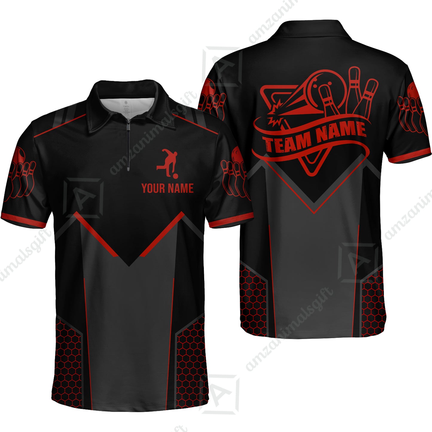 Customized Bowling Jersey Shirt, Bowling Esports Pattern Short Sleeve Jersey For Men Women Bowlers