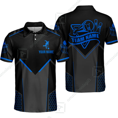 Customized Bowling Jersey Shirt, Bowling Esports Pattern Short Sleeve Jersey For Men Women Bowlers