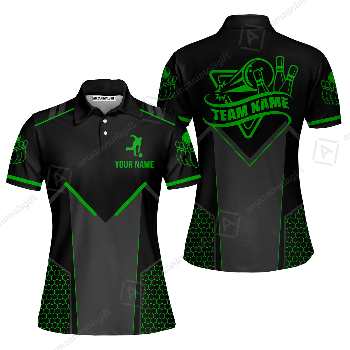 Customized Bowling Jersey Shirt, Bowling Esports Pattern Short Sleeve Jersey For Men Women Bowlers