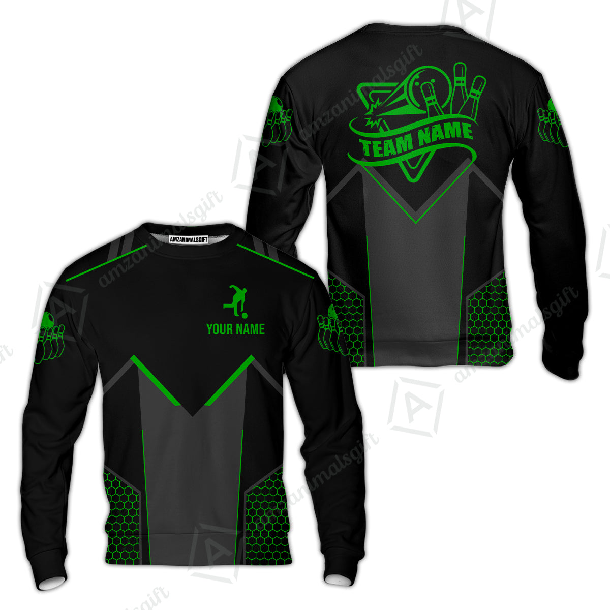 Customized Bowling Jersey Shirt, Bowling Esports Pattern Short Sleeve Jersey For Men Women Bowlers