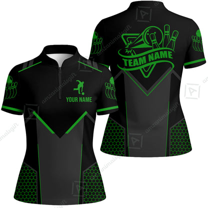 Customized Bowling Jersey Shirt, Bowling Esports Pattern Short Sleeve Jersey For Men Women Bowlers