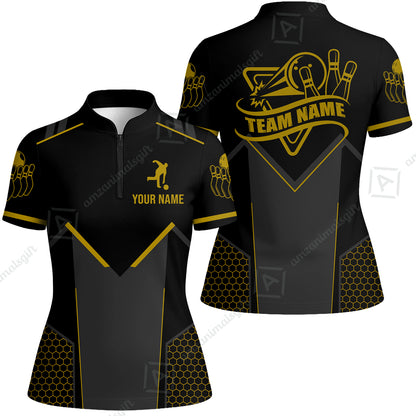 Customized Bowling Jersey Shirt, Bowling Esports Pattern Short Sleeve Jersey For Men Women Bowlers