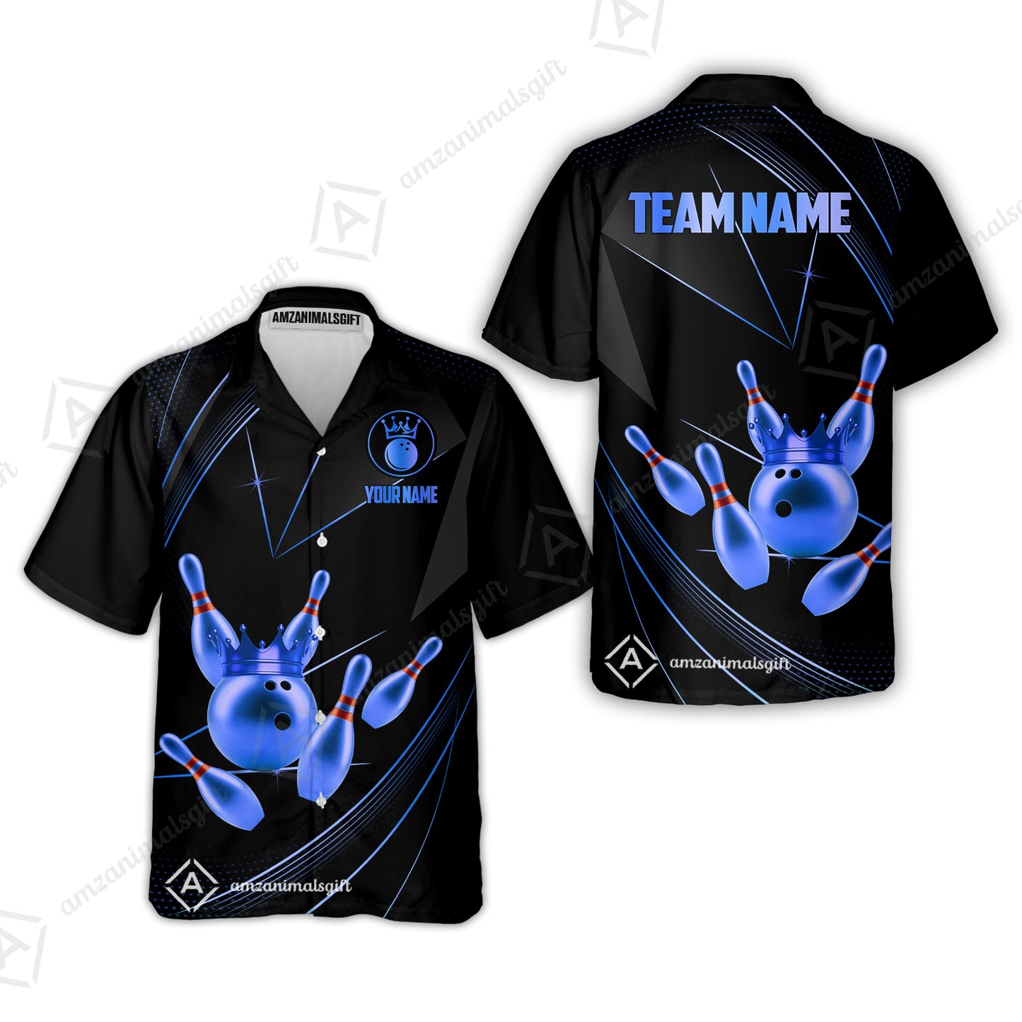 Custom bowling uniforms, Bowling Jerseys Shirts, Bowling Ball & Pins Premium Crown Customized Name And Team Name For Bowling Team Men Women