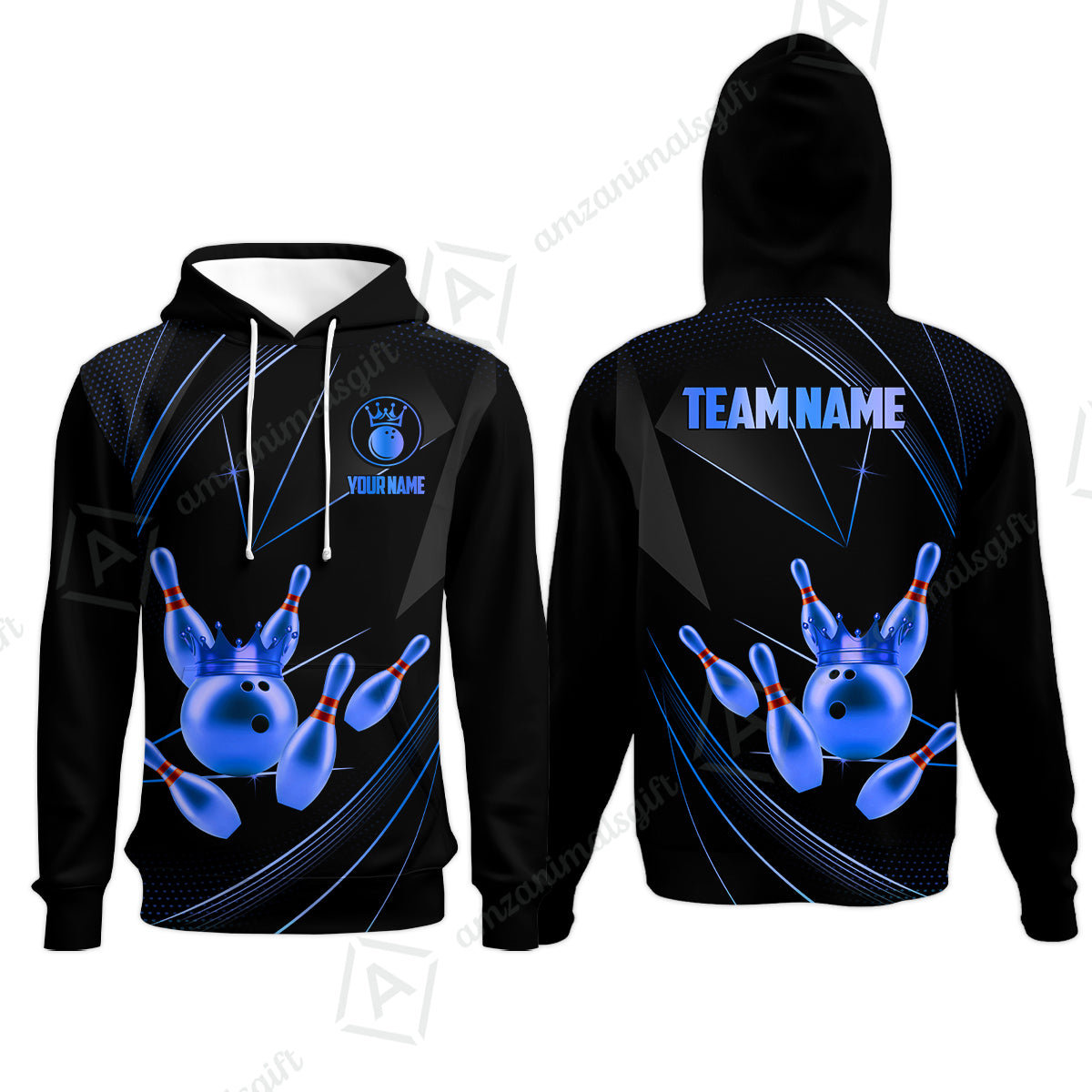 Custom bowling uniforms, Bowling Jerseys Shirts, Bowling Ball & Pins Premium Crown Customized Name And Team Name For Bowling Team Men Women