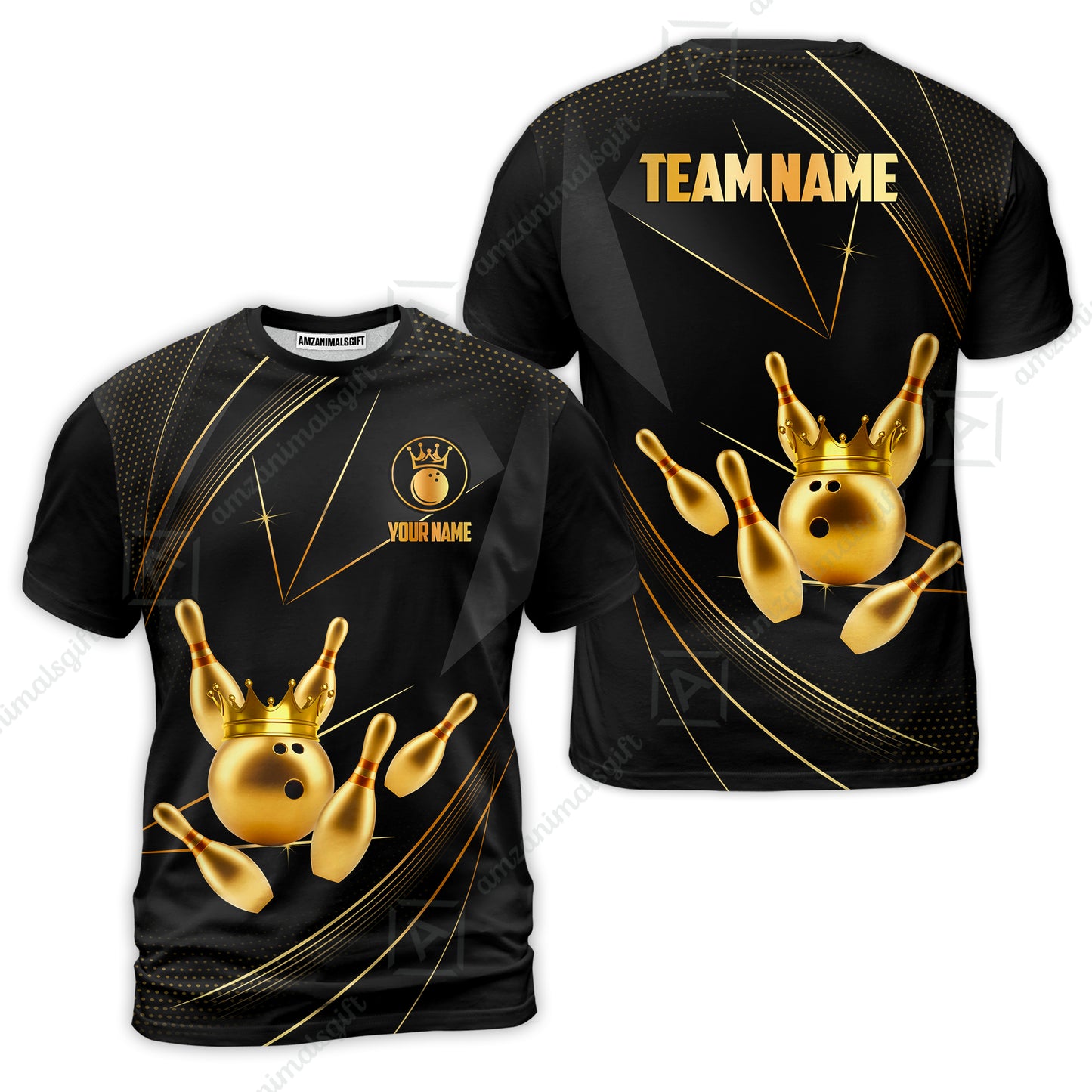 Custom bowling uniforms, Bowling Jerseys Shirts, Bowling Ball & Pins Premium Crown Customized Name And Team Name For Bowling Team Men Women