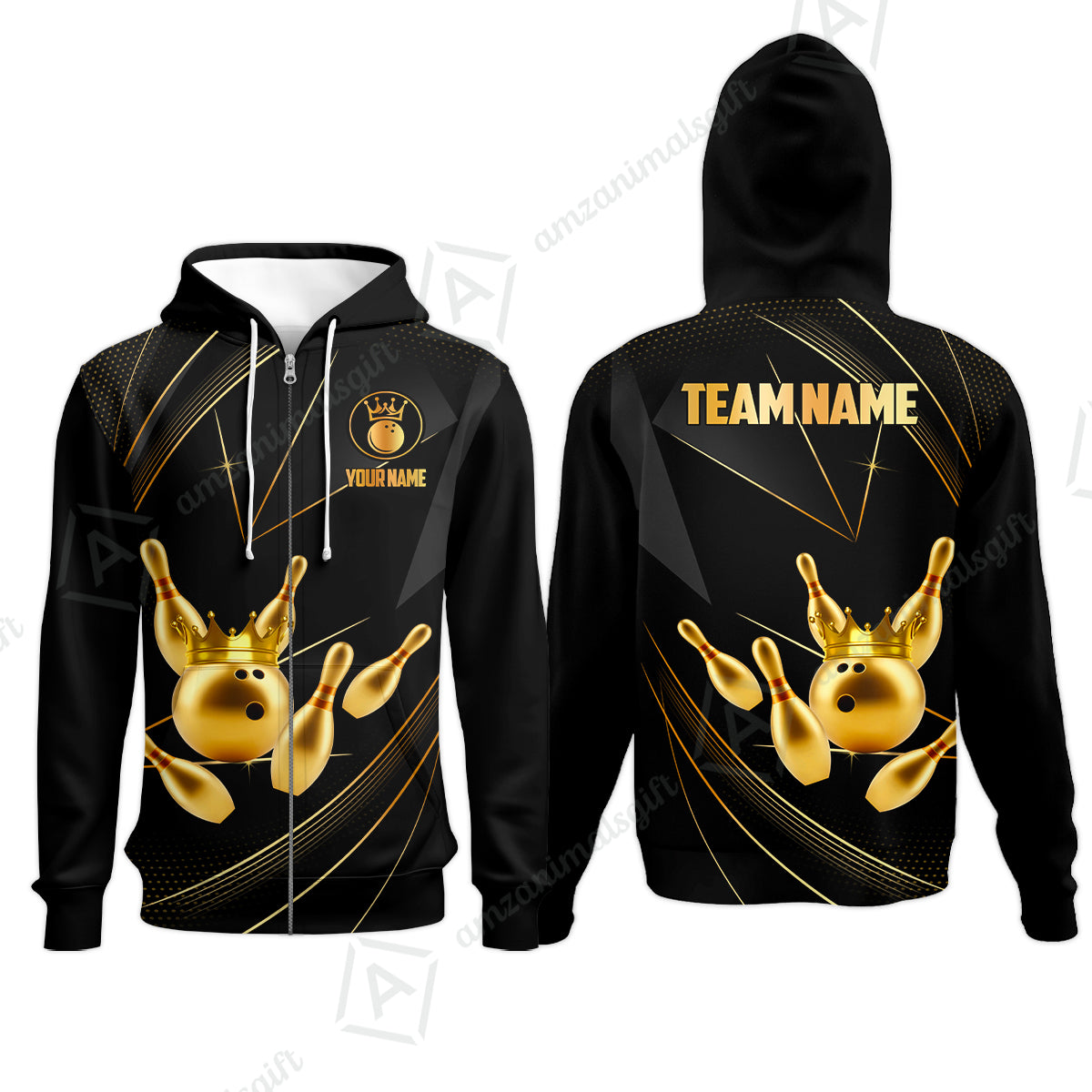 Custom bowling uniforms, Bowling Jerseys Shirts, Bowling Ball & Pins Premium Crown Customized Name And Team Name For Bowling Team Men Women