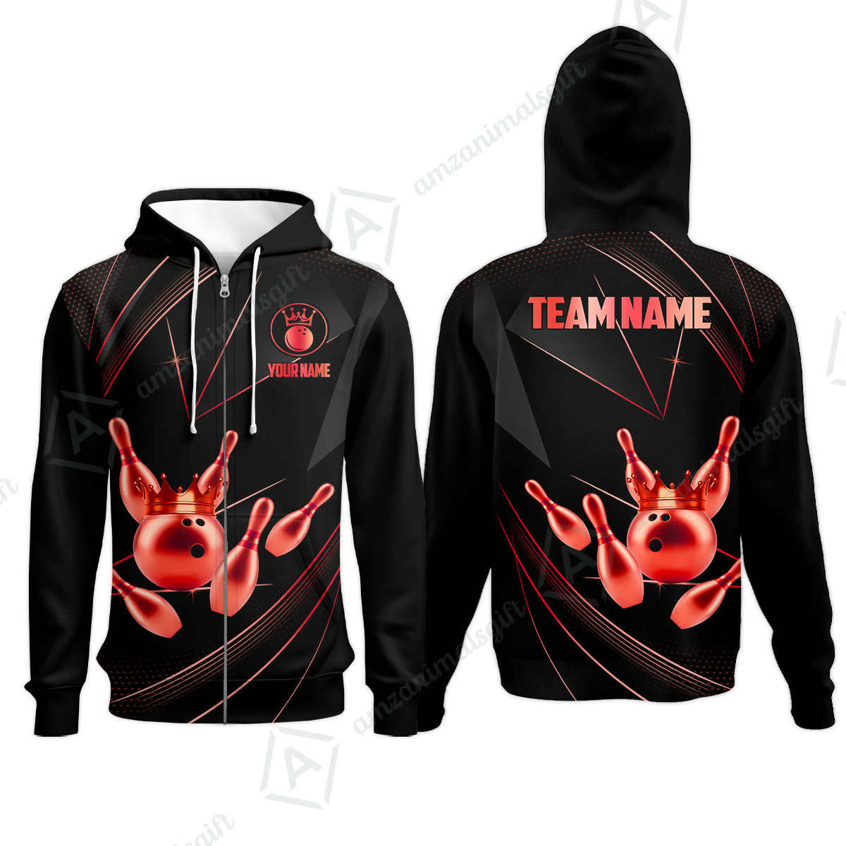 Custom bowling uniforms, Bowling Jerseys Shirts, Bowling Ball & Pins Premium Crown Customized Name And Team Name For Bowling Team Men Women
