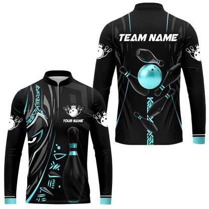 Custom Bowling Team Jerseys Polo Shirts, Bowling uniforms Ball & Pins Black Panther Pro Sport Multicolor Options Personalized Name And Team Name