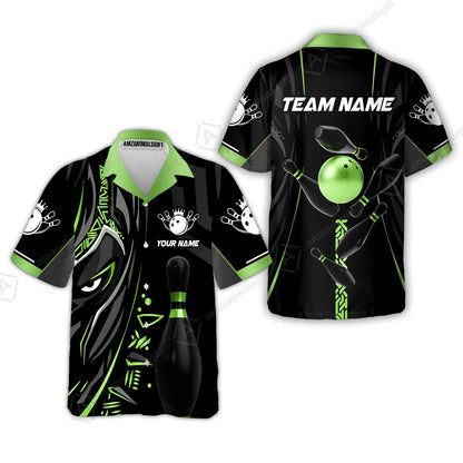 Custom Bowling Team Jerseys Polo Shirts, Bowling uniforms Ball & Pins Black Panther Pro Sport Multicolor Options Personalized Name And Team Name