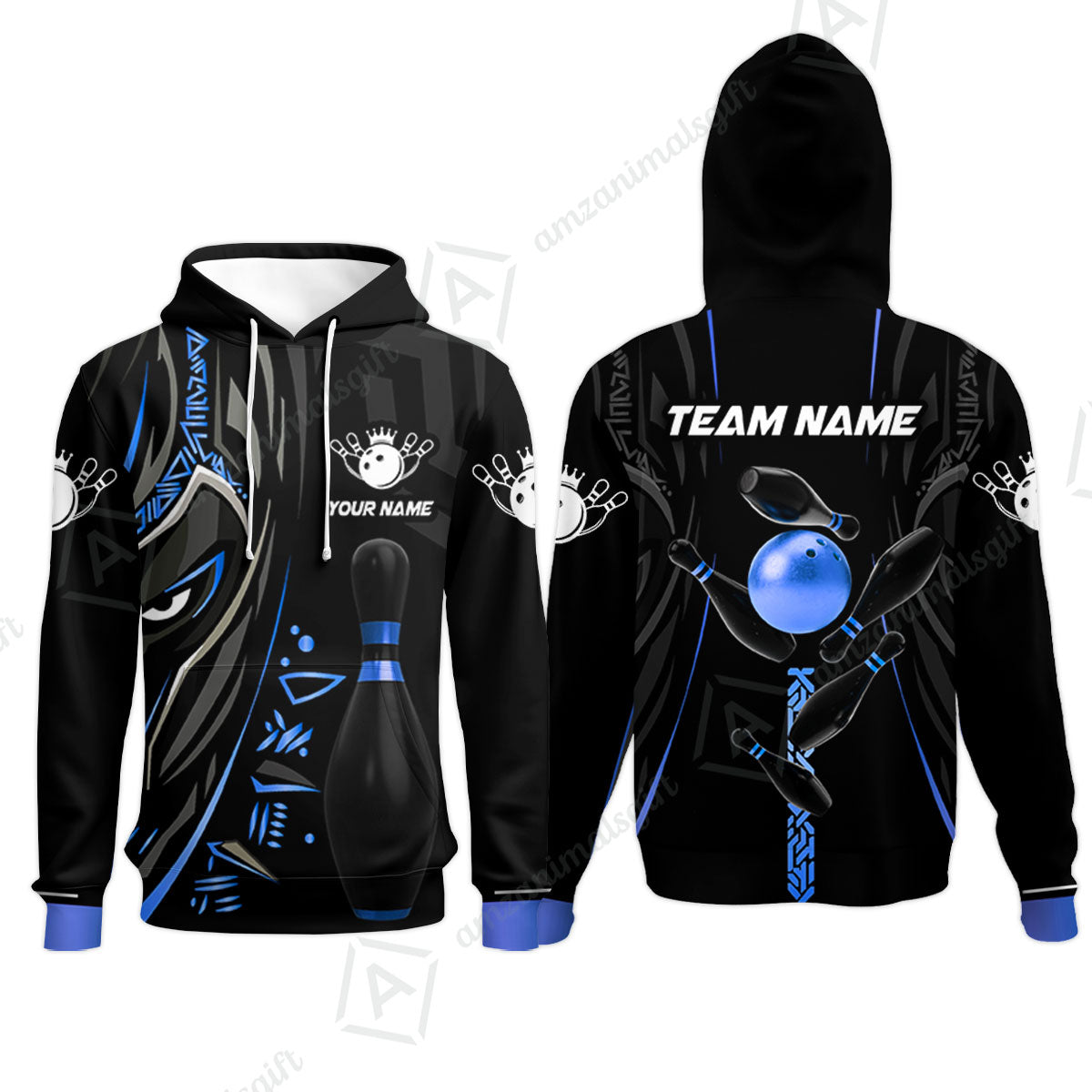 Custom Bowling Team Jerseys Polo Shirts, Bowling uniforms Ball & Pins Black Panther Pro Sport Multicolor Options Personalized Name And Team Name