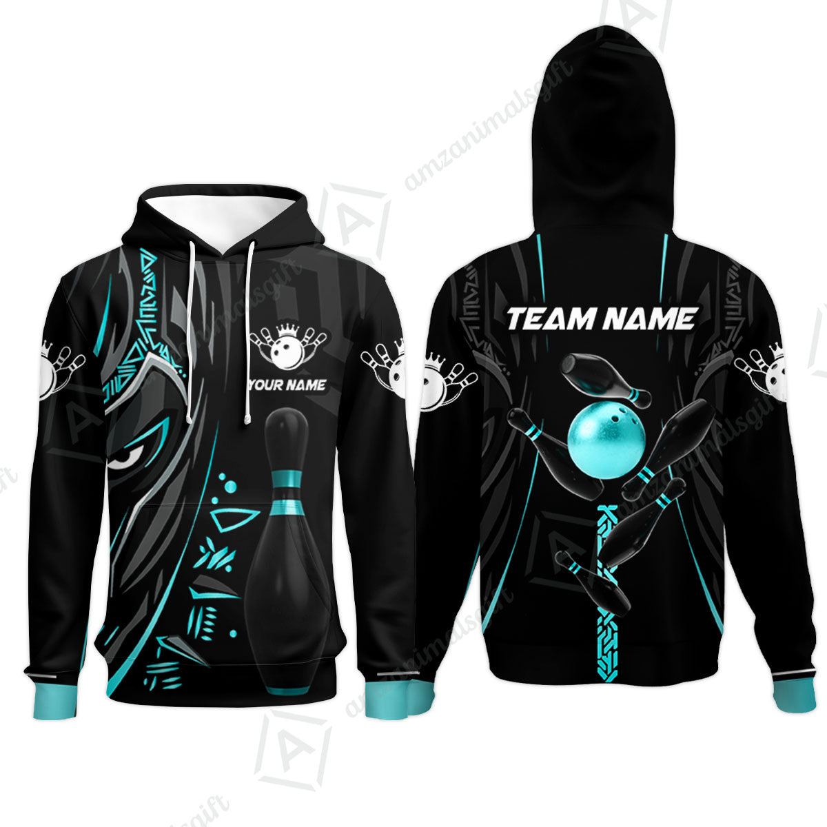 Custom Bowling Team Jerseys Polo Shirts, Bowling uniforms Ball & Pins Black Panther Pro Sport Multicolor Options Personalized Name And Team Name