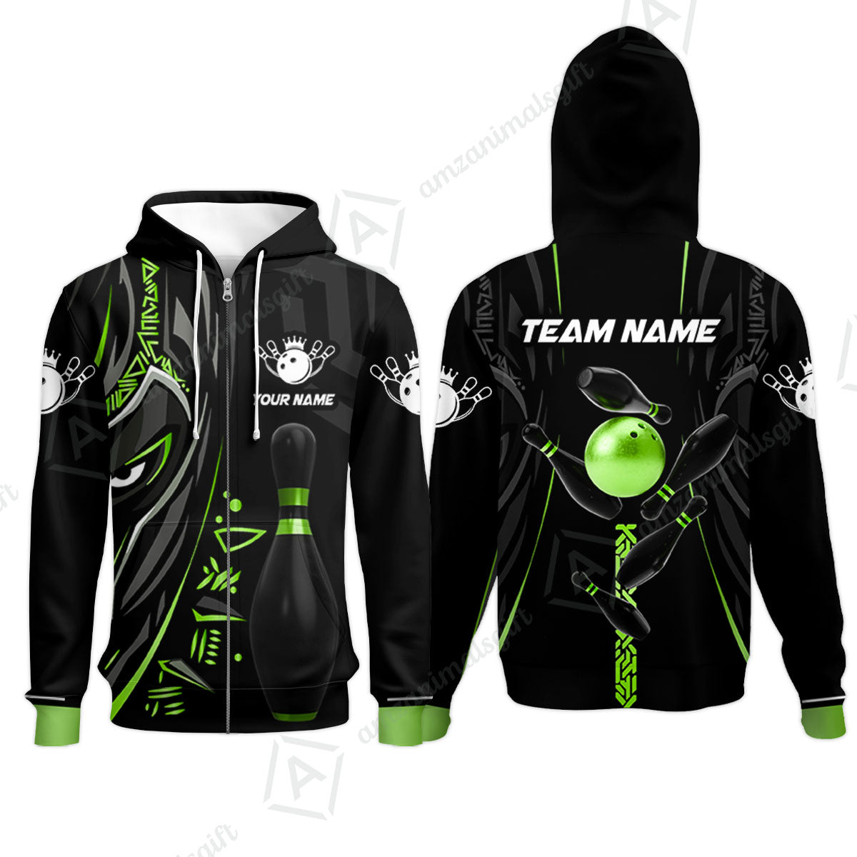 Custom Bowling Team Jerseys Polo Shirts, Bowling uniforms Ball & Pins Black Panther Pro Sport Multicolor Options Personalized Name And Team Name