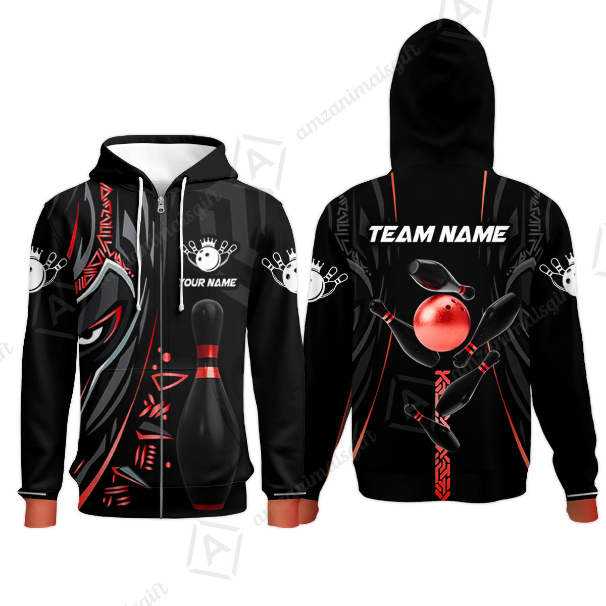 Custom Bowling Team Jerseys Polo Shirts, Bowling uniforms Ball & Pins Black Panther Pro Sport Multicolor Options Personalized Name And Team Name