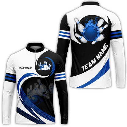 Custom Bowling Team Jersey Shirts, Custom Flame Ball Bowling Uniforms Unisex Polo, Multi Colors Personalized Name And Team Name