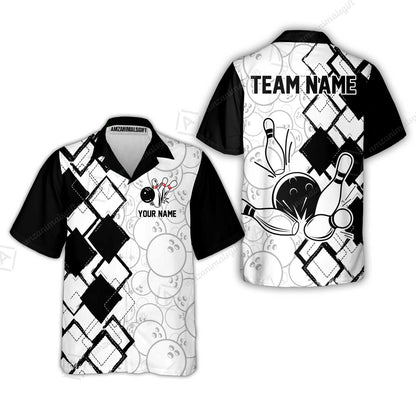Custom Bowling Team Jersey League Bowling Unisex Polo Shirts, Bowling uniforms Ball & Pins Personalized Bowling Name And Team Name
