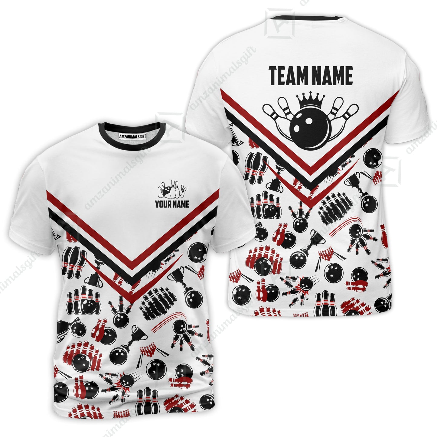 Custom Bowling Strike Bowling Pattern Team Unisex Polo Shirts, Customize your very own unique bowling uniforms jersey designs