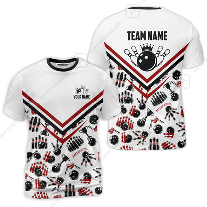 Custom Bowling Strike Bowling Pattern Team Unisex Polo Shirts, Customize your very own unique bowling uniforms jersey designs