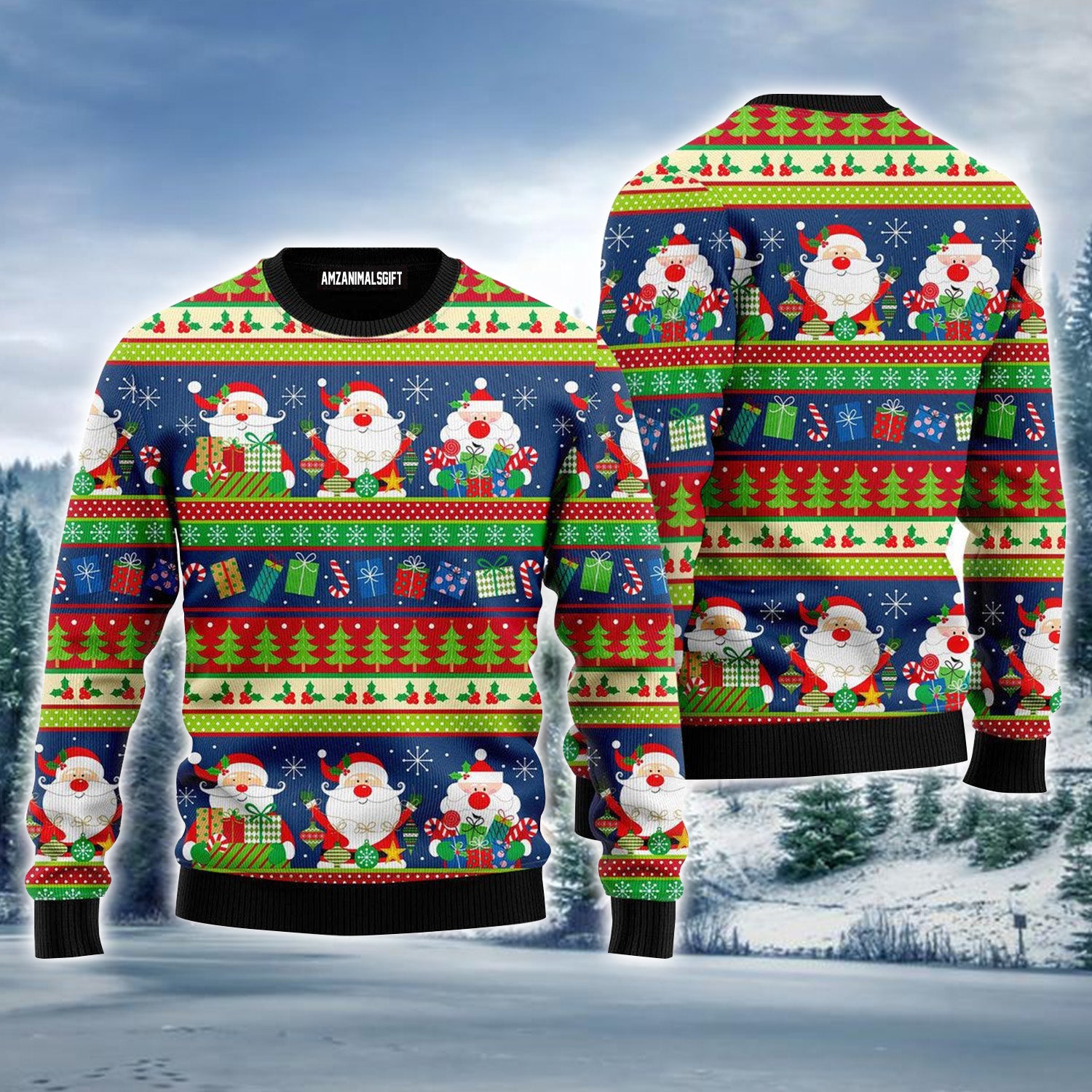 Santa Christmas Gift Ugly Christmas Sweater For Men & Women, Perfect Outfit For Christmas New Year Autumn Winter