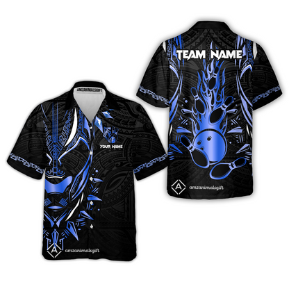 Custom Black Bowling Team Jersey, Panther Forever Bowling Jersey Multicolor Polo Quarter-Zip Shirts, Custom Bowling Uniforms Jerseys