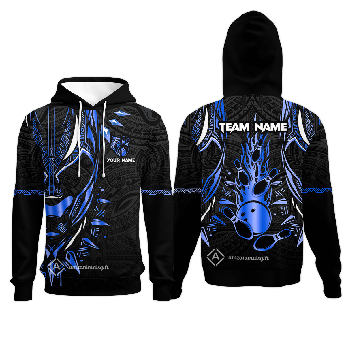 Custom Black Bowling Team Jersey, Panther Forever Bowling Jersey Multicolor Polo Quarter-Zip Shirts, Custom Bowling Uniforms Jerseys