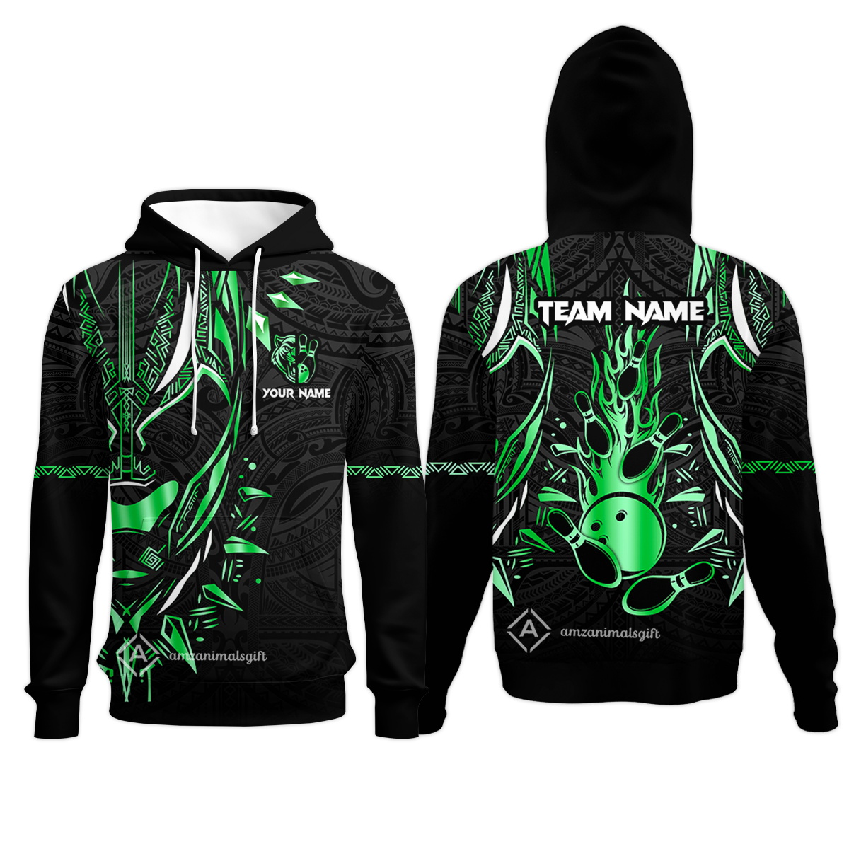 Custom Black Bowling Team Jersey, Panther Forever Bowling Jersey Multicolor Polo Quarter-Zip Shirts, Custom Bowling Uniforms Jerseys