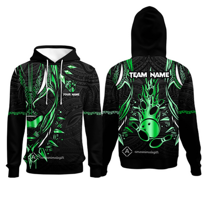 Custom Black Bowling Team Jersey, Panther Forever Bowling Jersey Multicolor Polo Quarter-Zip Shirts, Custom Bowling Uniforms Jerseys