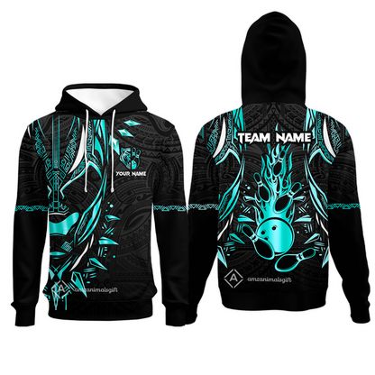 Custom Black Bowling Team Jersey, Panther Forever Bowling Jersey Multicolor Polo Quarter-Zip Shirts, Custom Bowling Uniforms Jerseys