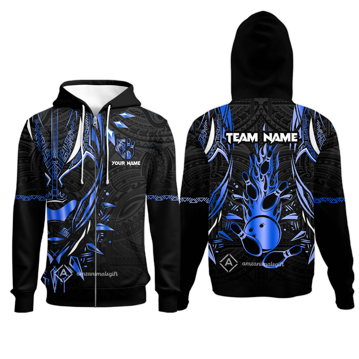 Custom Black Bowling Team Jersey, Panther Forever Bowling Jersey Multicolor Polo Quarter-Zip Shirts, Custom Bowling Uniforms Jerseys