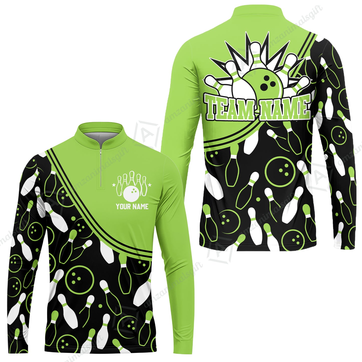 Customized Bowling Long Sleeve Jersey , Custom Multicolor Bowling Style Uniform Long Sleeve Jersey  For Bowlers